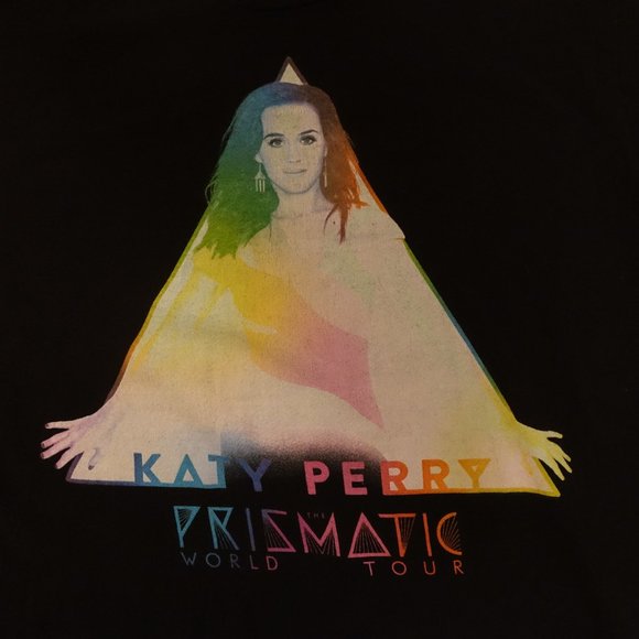 Katy Perry Prismatic World Tour T-Shirt Size Small Black - Picture 1 of 6